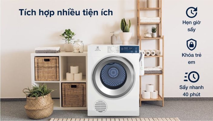 Chọn máy sấy khô quần áo có các tính năng tiện ích