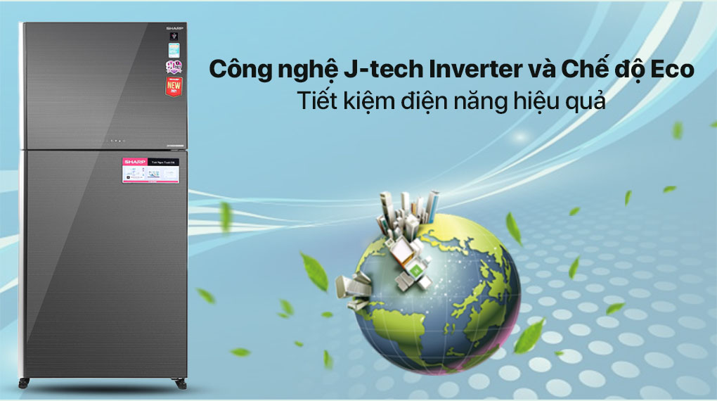Tủ Lạnh Sharp Inverter 656 lít SJ-XP660PG-SL (New 2021)