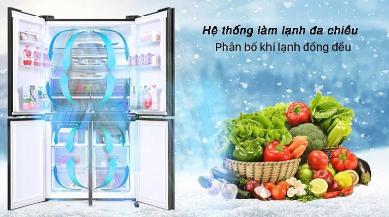 thinh-phat-Tủ lạnh Mitsubishi MR-LA78ER-GBK làm lạnh đa chiều