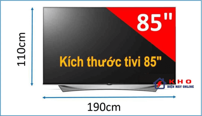 tivi 85 inch kich thuoc