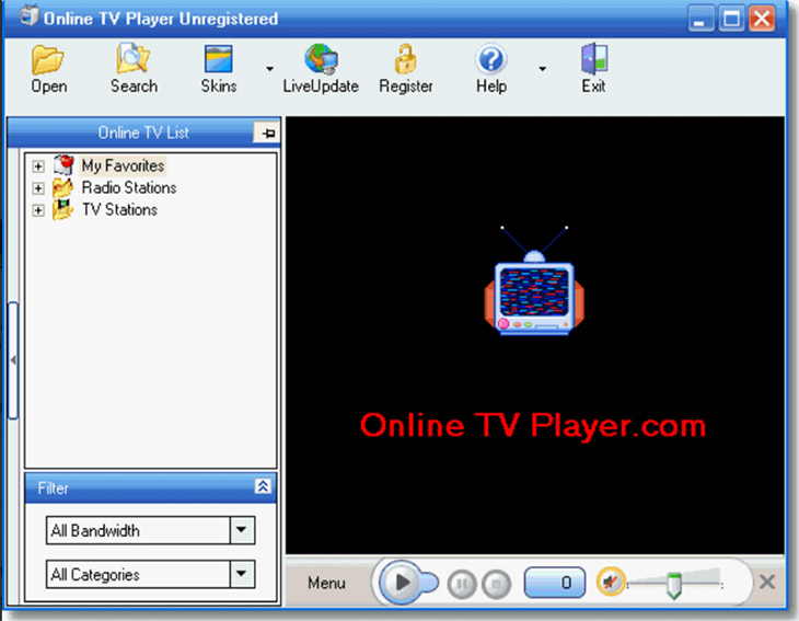 2.7. Sử dụng phần mềm xem tivi trên máy tính Online TV Player