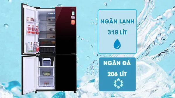 Tủ lạnh Sharp Inverter 525L 4 cửa SJ-FXP600VG-MR