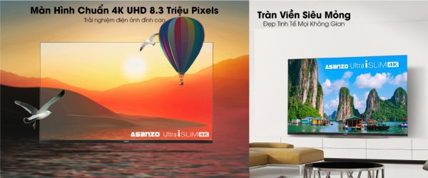 Smart Tivi Asanzo iSLIM 50U73 50 Inch (4K/Android 9.0/Voice) | Điện Máy Đại Việt