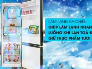 Hệ thống làm lạnh đa chiều - Tủ lạnh Aqua Inverter 320 lít AQR-IW378EB BS