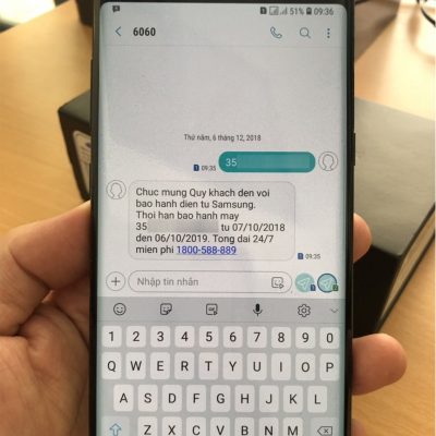 Cách 1: Gửi tin nhắn đến tổng đài Samsung 6060