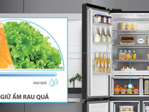 Tủ lạnh Toshiba Inverter 511 lít GR-RF610WE có ngăn rau quả giữ ẩm