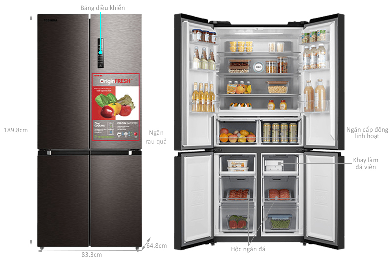 Tủ lạnh Toshiba giá rẻ - Tìm nơi bán tủ lạnh Toshiba giá tốt nhất. Sản phẩm  cao cấp, chính hãng, thiết kế sang trọng, hiện đại