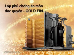 LG V13WIN có dàn nhiệt mạ vàng Gold Fin bền bỉ