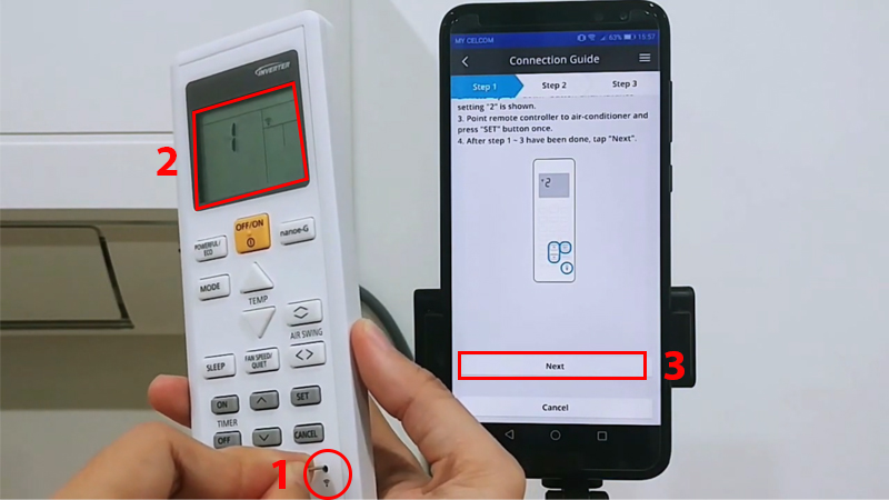 1. Kết nối máy lạnh Panasonic với smartphone với chế độ AP