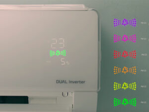 Màn hình hiển thị chất lượng trong không khí - Máy lạnh LG Wifi Inverter 1.5 HP V13APF