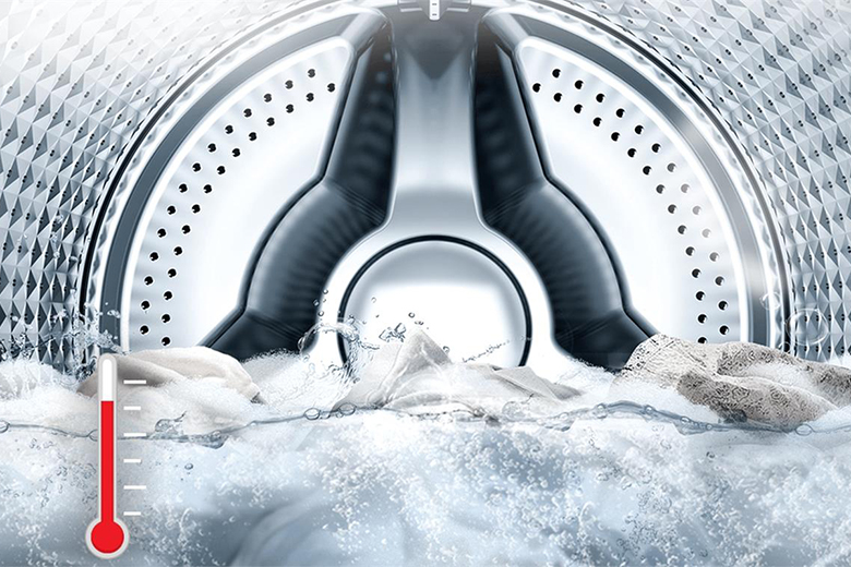Chế độ giặt nước nóng-Máy giặt Samsung Inverter 8 Kg WW80T3020WW/SV lồng ngang