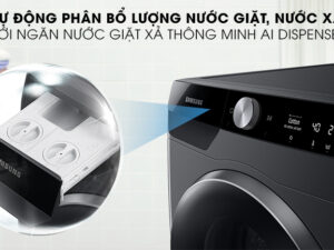 Công nghệ AI Dispenser-Máy giặt Samsung AI Inverter 9 kg WW90TP44DSB/SV lồng ngang