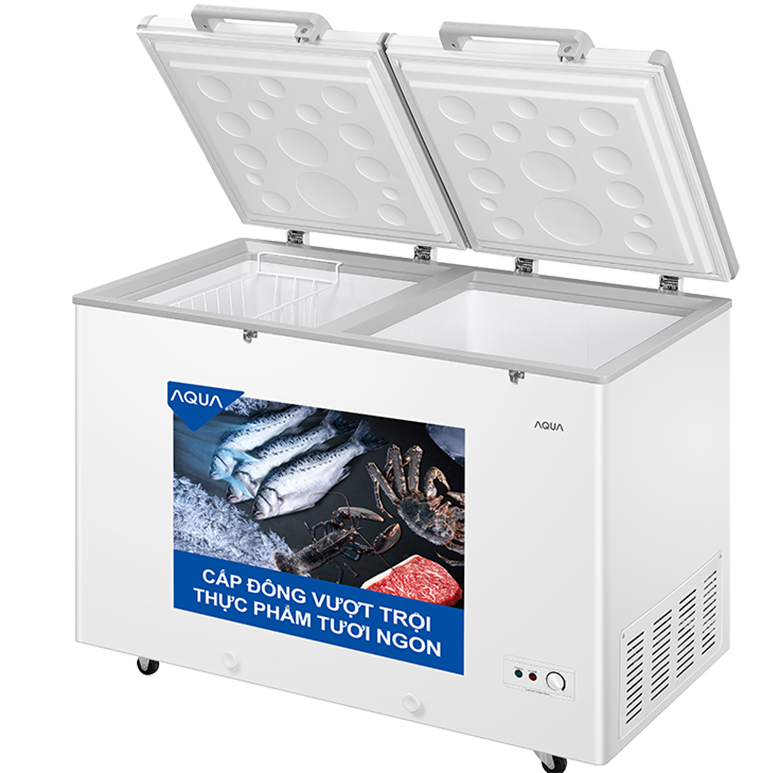 Tủ đông Aqua Inverter 365 lít AQF-C5702E Duy trì độ lạnh đến 100 giờ khi mất điện