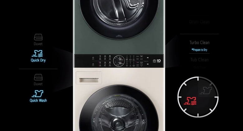 Máy giặt sấy LG Inverter 21kg WT2116SHEG lồng ngang - Giặt sấy nhanh chóng & tiết kiệm