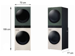 Máy giặt sấy LG Inverter 21kg WT2116SHEG lồng ngang - Kích thước thực tế