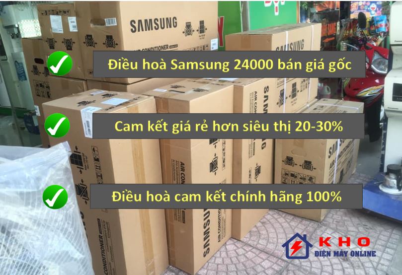 1. Máy lạnh - Điều hòa 24000 BTU Samsung chính hãng tại Kho điện máy online 