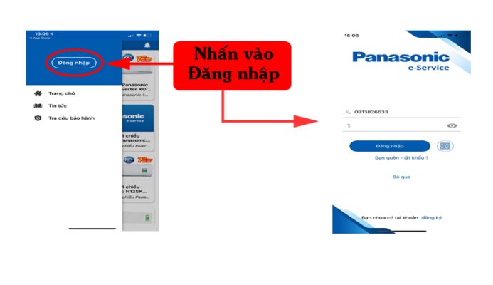 1.4. Hướng dẫn kích hoạt bảo hành điều hòa Panasonic trên App E-service