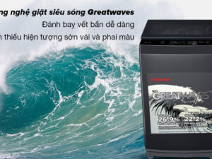 Công nghệ giặt siêu sóng Greatwaves đánh bay vết bẩn dễ dàng, chống phai màu và sờn sợi vải - Máy giặt Toshiba 9 kg AW-M1000FV(MK) 