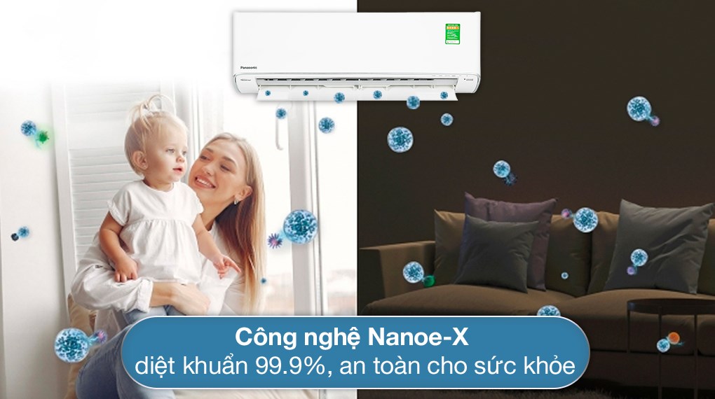 Máy lạnh Panasonic Inverter 1.5 HP CU/CS-XU12XKH-8 - Bảo vệ sức khoẻ người dùng với Công nghệ Nanoe™