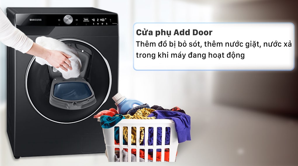 Máy giặt Samsung WW10TP54DSB/SV - Cửa phụ Add Door 