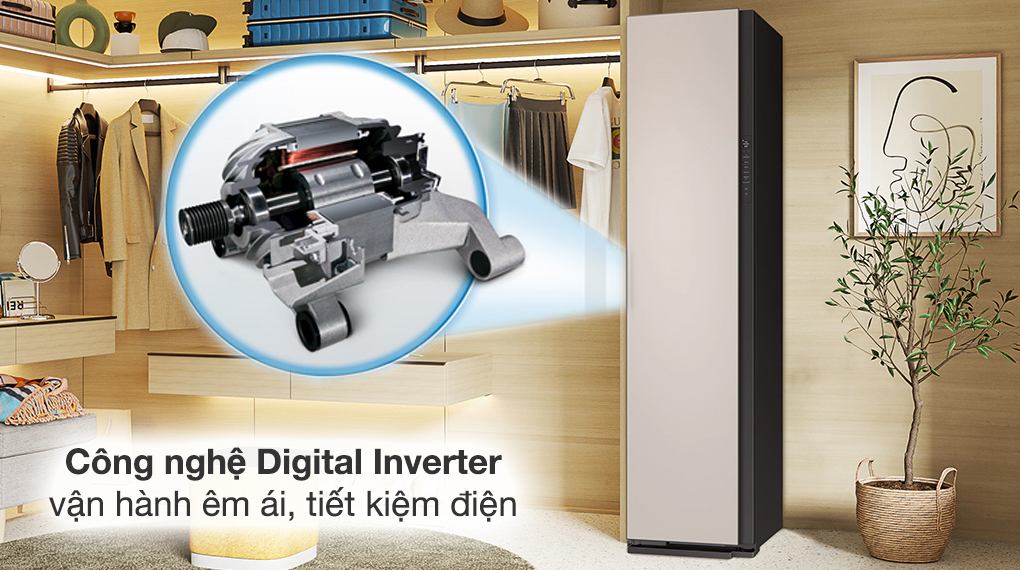 Tủ Chăm Sóc Quần Áo Thông Minh Samsung DF60A8500EG/SV - Công nghệ tiết kiệm điện Digital Inverter