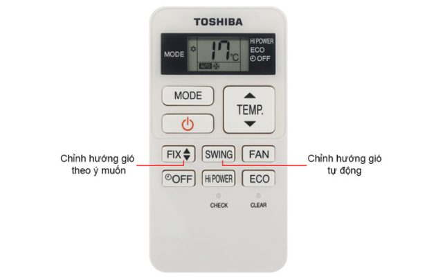 3. Hướng dẫn cách chỉnh máy lạnh Toshiba cho lạnh nhất