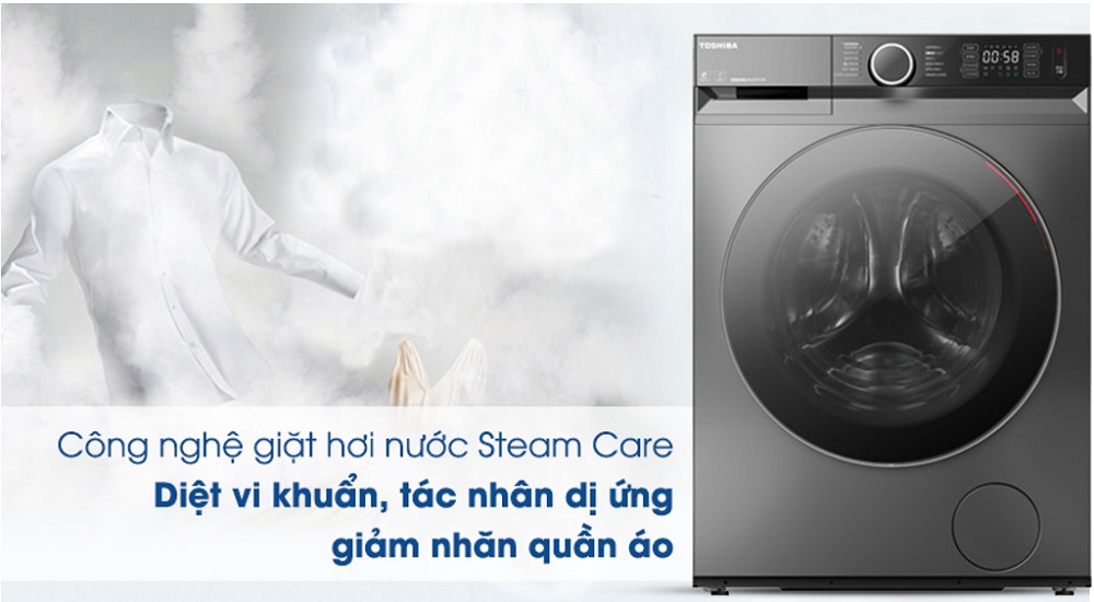 công nghệ giặt hơi nước trên máy giặt TWD-BM115GF4V(SK)