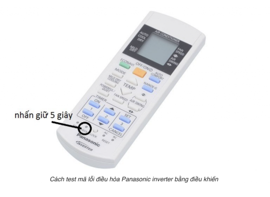 4.1. Cách test lỗi điều hòa Panasonic Inverter bằng remote điều khiển