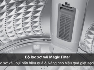 Máy giặt Samsung 12kg WA12CG5745BVSV - Bộ lọc xơ vải Magic Filter giúp lọc sạch xơ vải, bụi bẩn trên quần áo đáng kể 