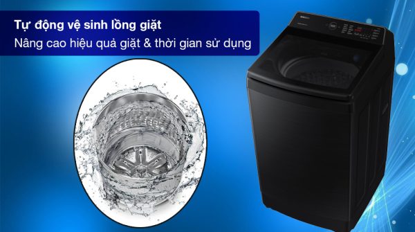 Máy giặt Samsung 12kg WA12CG5745BVSV - Tự động vệ sinh lồng giặt giúp nâng cao hiệu quả giặt sạch và thời gian sử dụng máy giặt lâu hơn