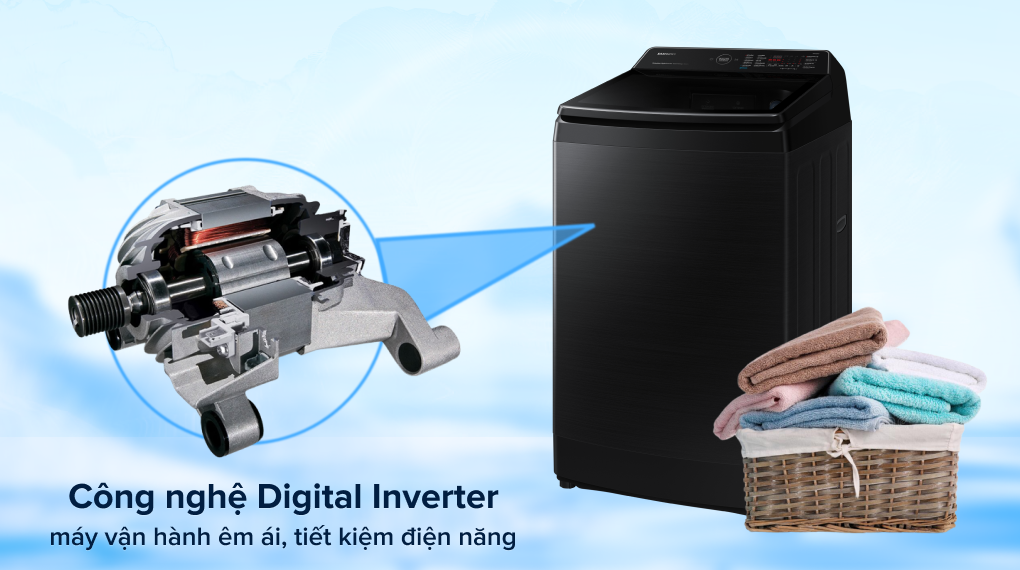Máy giặt Samsung Inverter 12 kg WA12CG5886BVSV - Công nghệ Digital Inverter