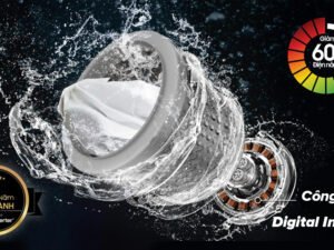 Máy giặt Samsung Inverter 14 kg WA14CG5745BVSV - Động cơ Digital Inverter vận hành êm ái, tiết kiệm điện đến 60%