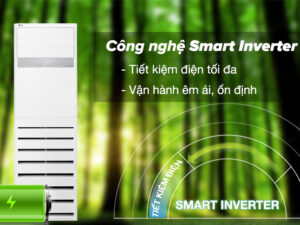 Điều hòa tủ đứng LG Inverter 30000 BTU ZPNQ30GR5E0 - Công nghệ Smart Inverter tiết kiệm điện hiệu quả, vận hành êm ái 