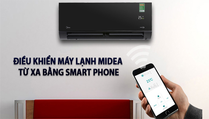 1.3 Bật máy lạnh Midea bằng App trên máy Smart Phone không cần remote