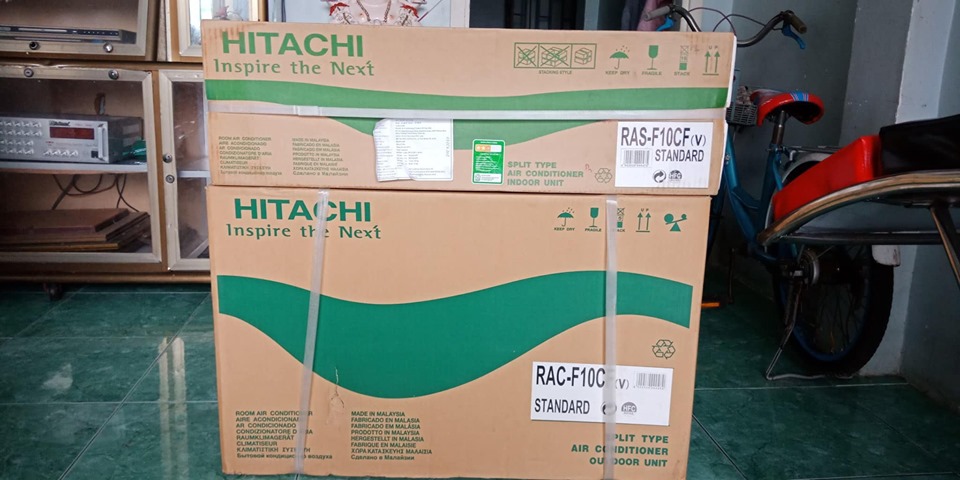Hình ảnh giao hàng và lắp đặt điều hòa Hitachi - Kho điện máy online