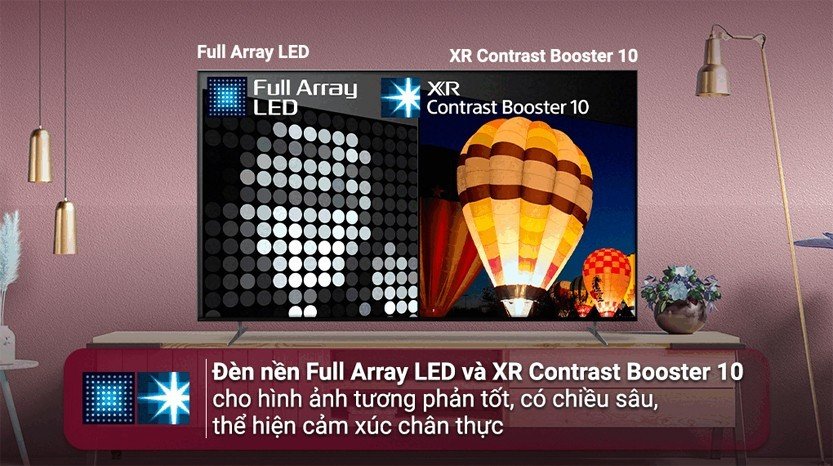 Sự kết hợp hoàn hảo của đèn nền Full Array LED và XR Contrast Booster 10 