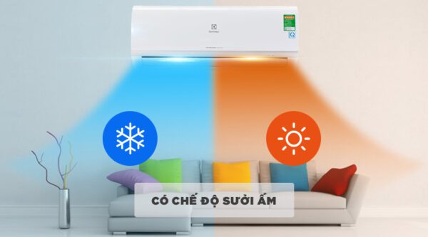 Làm lạnh và sưởi ấm - Máy điều hòa 2 chiều Electrolux Inverter 9000 BTU ESV09HRK-A3