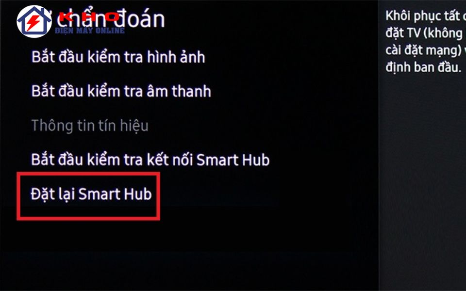 Chọn Đặt lại Smart Hub.
