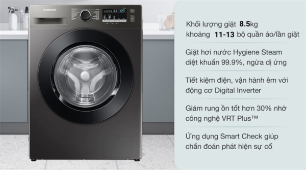 Máy giặt Samsung lồng ngang 8.5 kg WW85T4040CX/SV