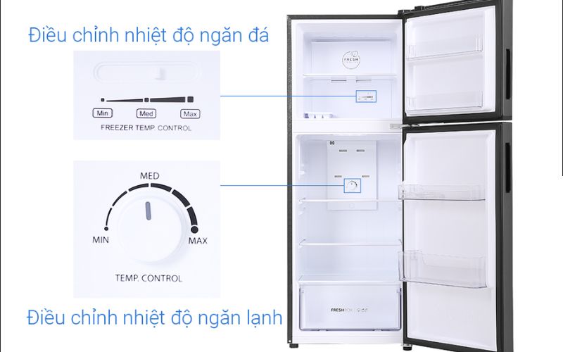 Cách chỉnh ngăn mát tủ lạnh Aqua có núm vặn