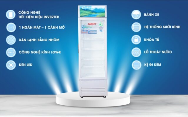 Các tính năng tiện ích khác của tủ mát Sanaky Inverter VH308K3L 240L