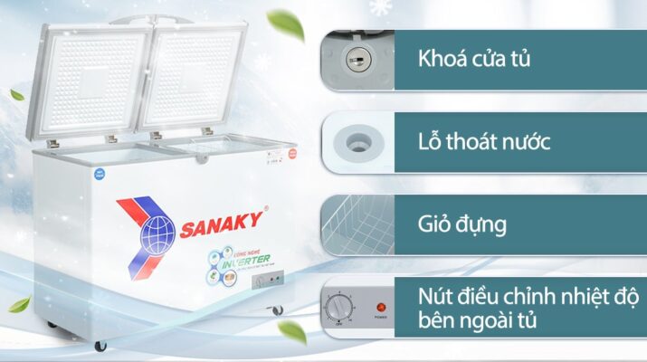 Tủ đông Sanaky Inverter 220 lít VH-2899W3 - Tiện ích