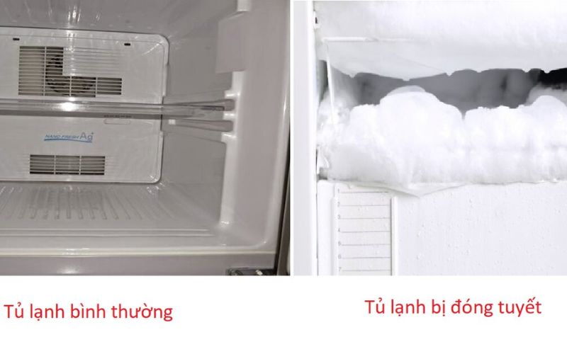 Tác hại khi tủ lạnh LG bị đóng tuyết