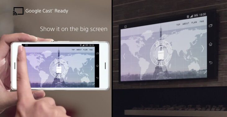 Cách phản chiếu màn hình Samsung lên tivi sony qua Google Cast 