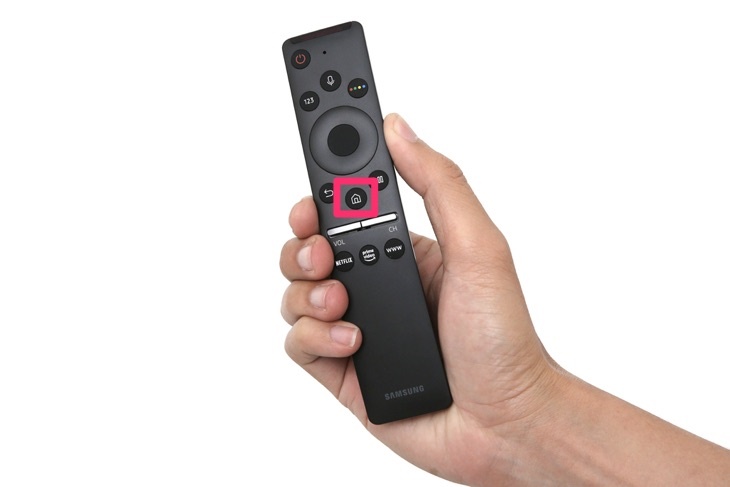 Nhấn vào nút Home “hình ngôi nhà” trên remote