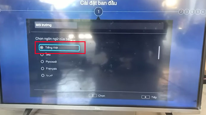 Cách cài đặt tiếng Việt cho tivi TCL