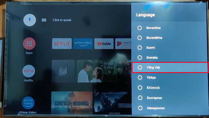 Cách thay đổi ngôn ngữ trên tivi TCL