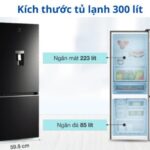 Kích thước tủ lạnh 300 lít là bao nhiêu? [Chiều cao, rộng, sâu]