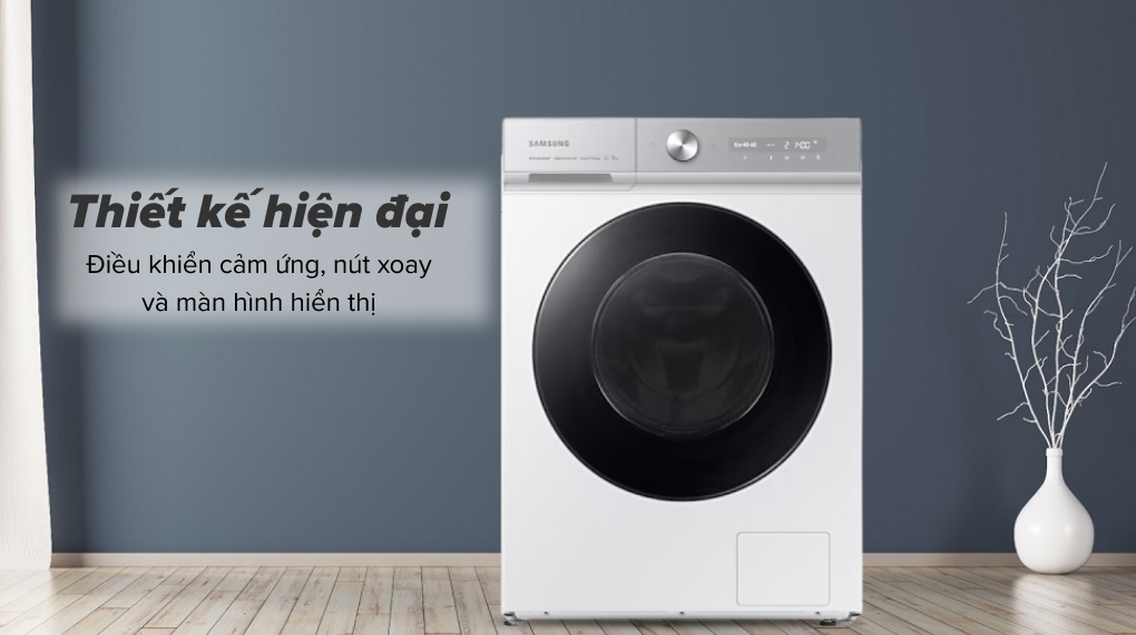 Thiết kế máy giặt Samsung WW14BB944DGHSV hiện đại, sang trọng
