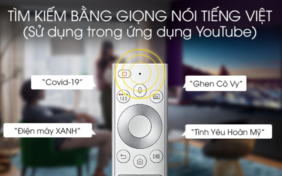 Tivi 55 inch Samsung trang bị tính năng tìm kiếm bằng giọng nói